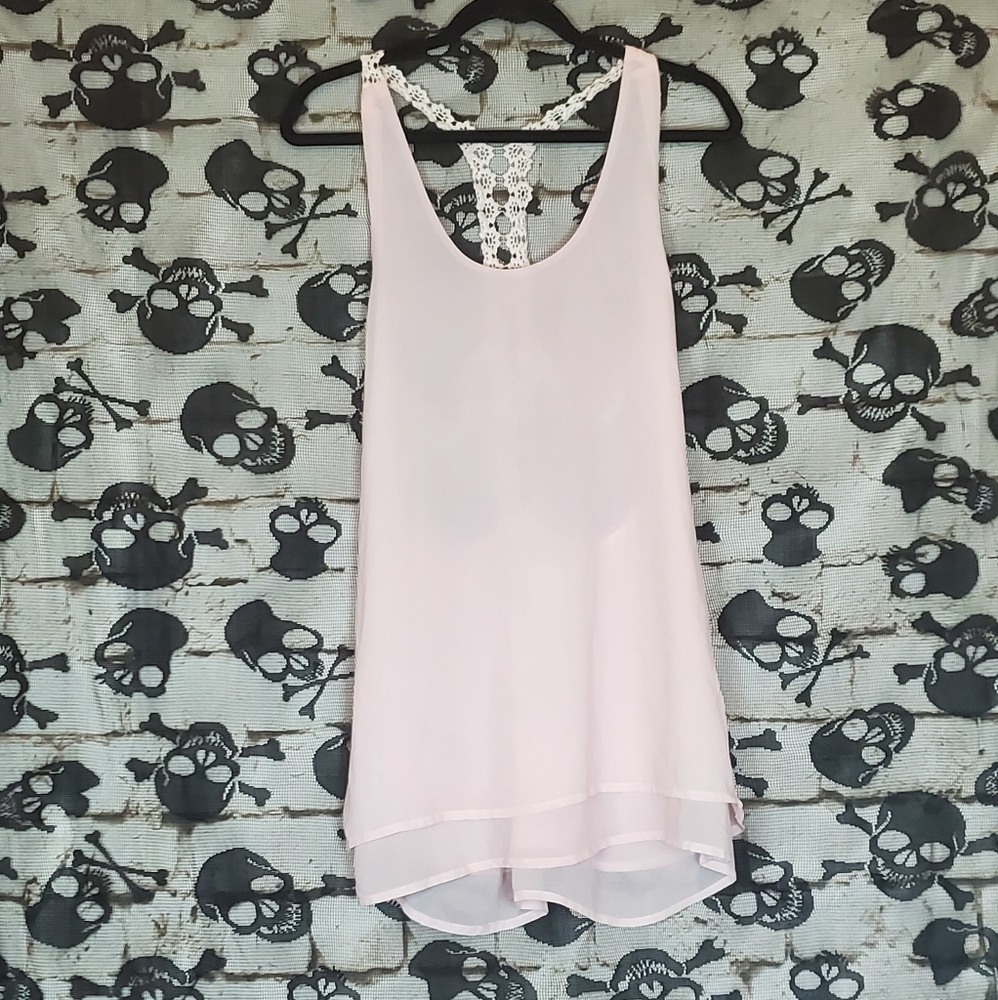 TOBI SHEER PEE A BOO RACER BACK DRESS